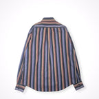YVES SAINT LAURENT pour homme / VINTAGEストライプシャツ 旧ロゴ SIZE:L