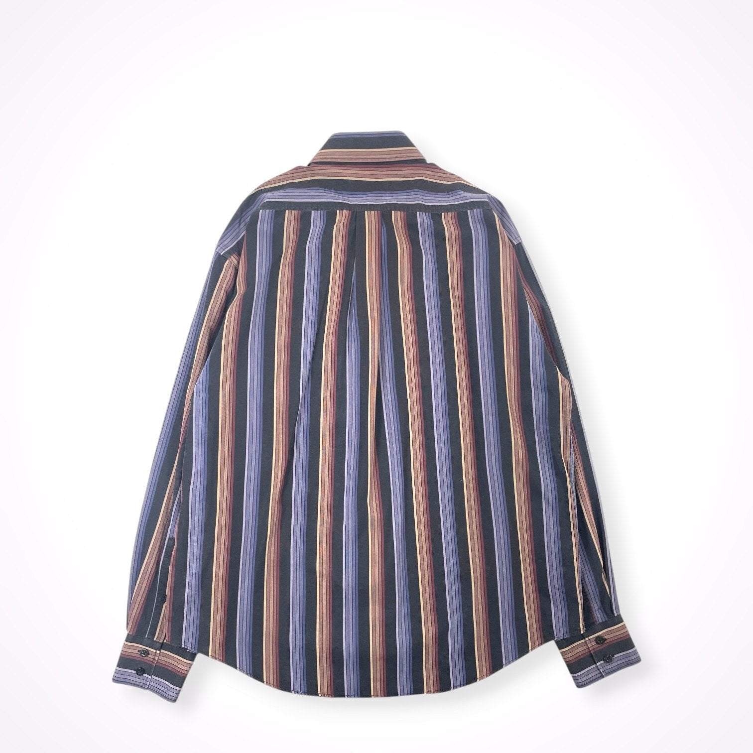 YVES SAINT LAURENT pour homme / VINTAGEストライプシャツ 旧ロゴ SIZE:L