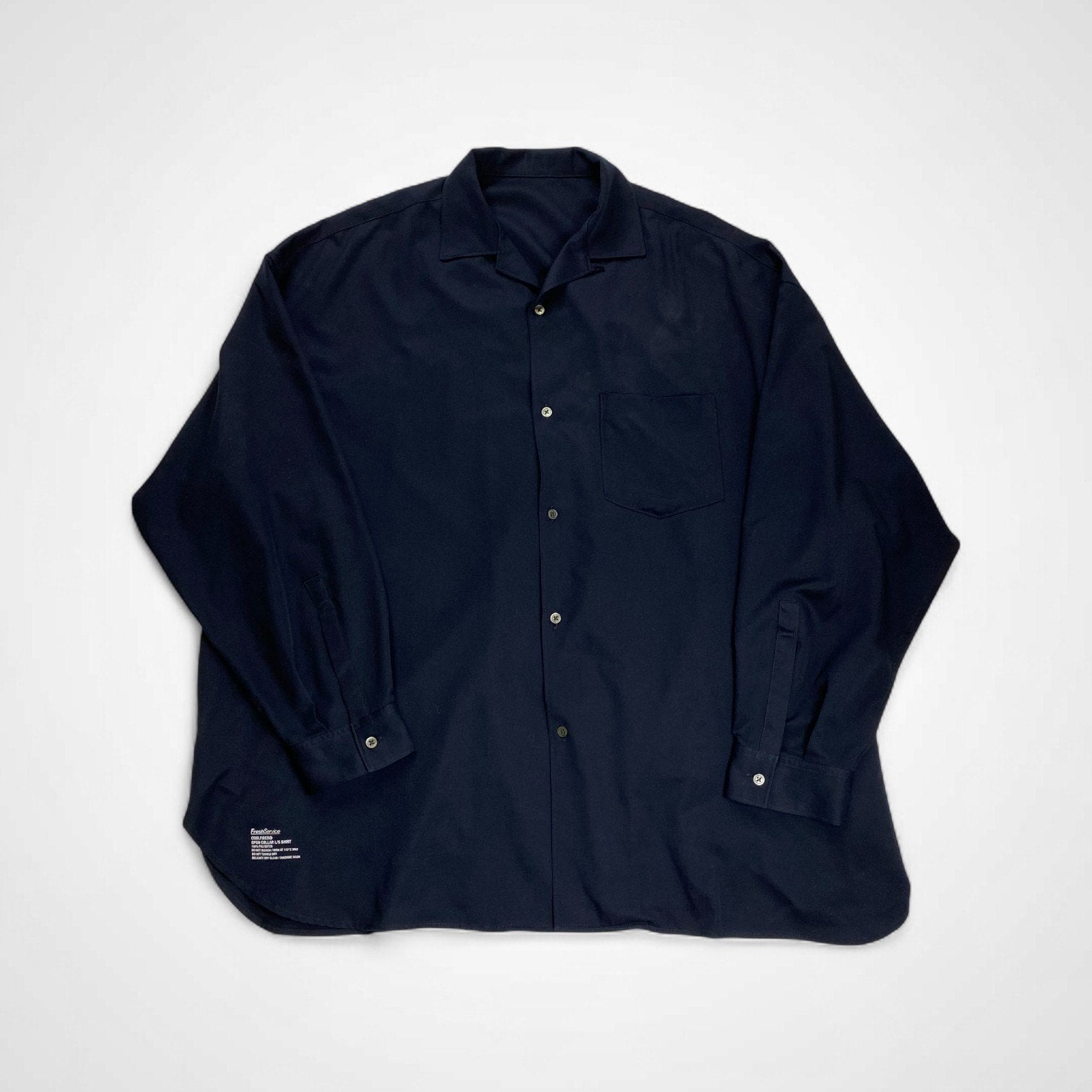 Fresh Service フレッシュサービス / COOLFIBER OPEN COLLAR L/S SHIRT シャツ 参考定価：16,000+tax SIZE:L