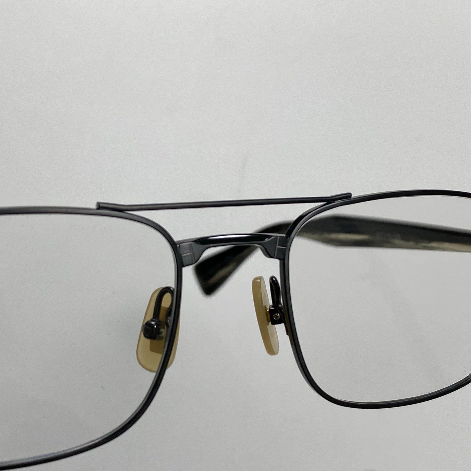 金子眼鏡 VINTAGEライン / 2ブリッジ スクエア ブラック 度なしクリアレンズ 参考定価：42,000+tax