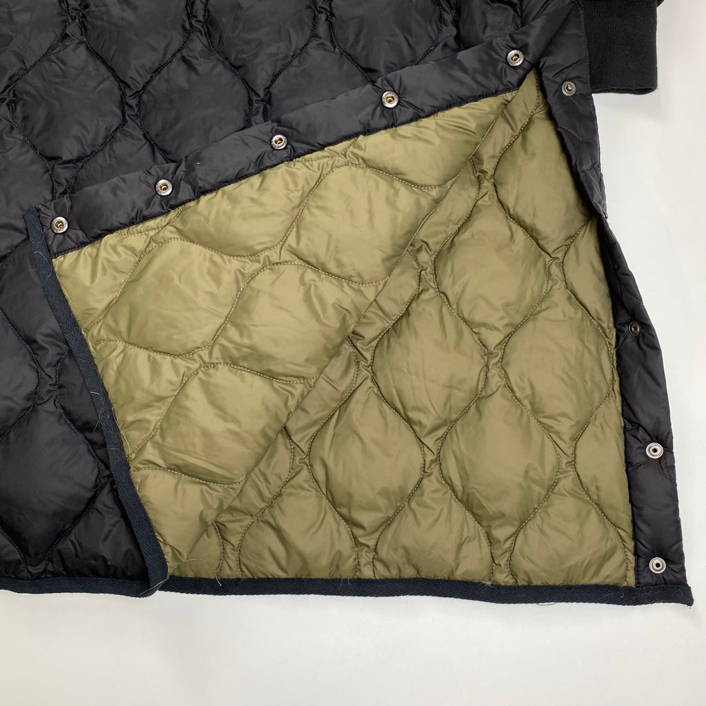 TAION タイオン / ミリタリー オーバーサイズクルーネック ダウンコート ブラック×オリーブ SIZE:XXXL