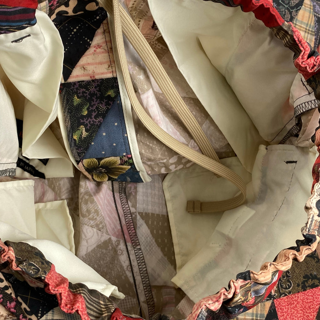 【タグ付 極美品 25SS】 BEAMS PLUS ビームスプラス / 2 Pleats Relax Trousers パッチワークプリント イージーパンツ 参考定価：24,000+tax SIZE：M(XL程度)