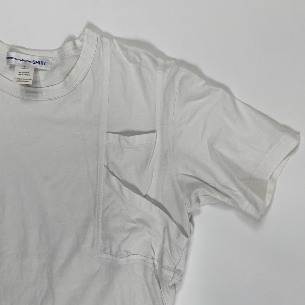 COMME des GARCONS SHIRT コムデギャルソンシャツ / メニーポケットTEE ホワイト 参考定価：20,000程度 SIZE：S