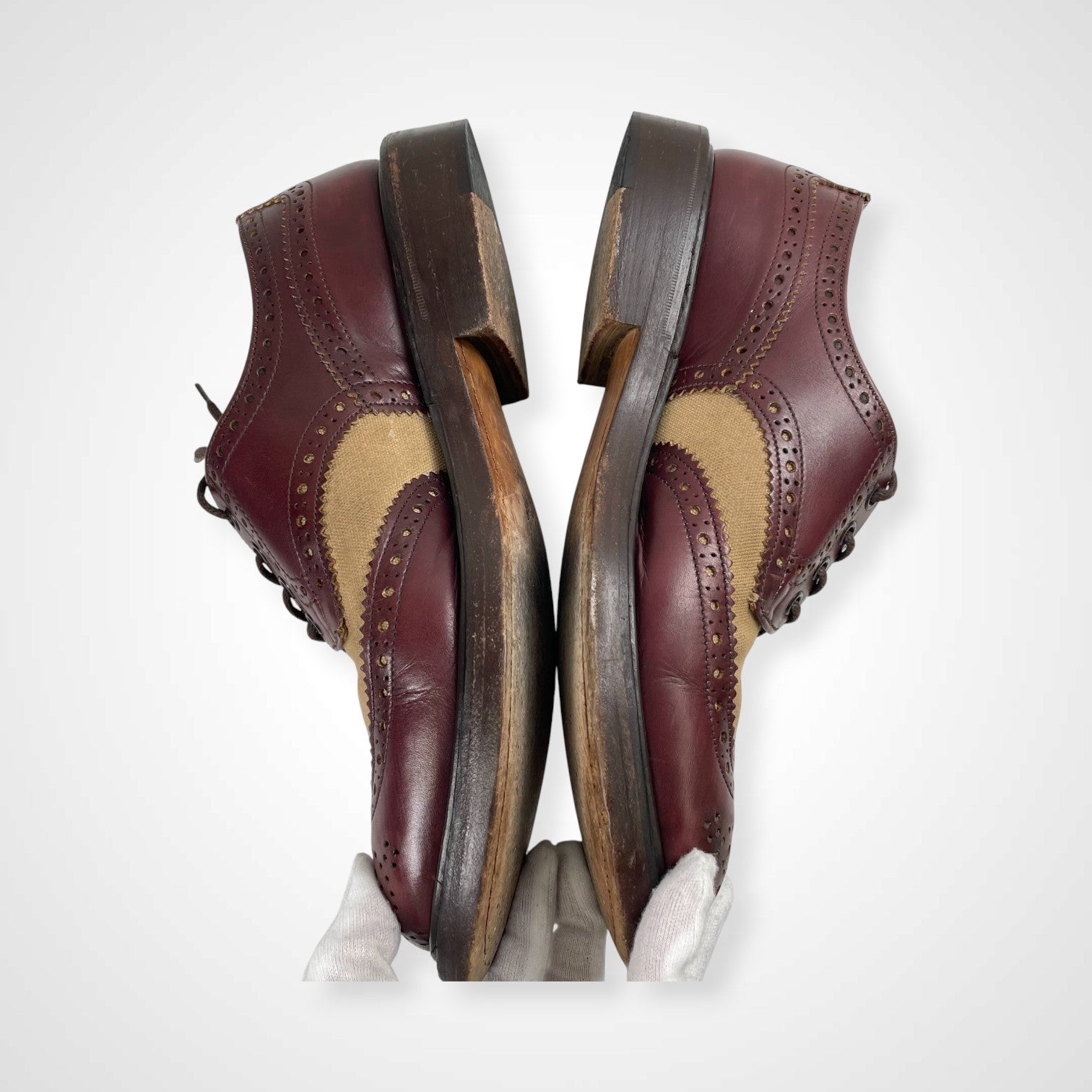 Tricker's トリッカーズ / BOURTON COUNTRY BOOTS 2トーンウイングチップ キャンバス×レザー SIZE：9(27.5cm程度)