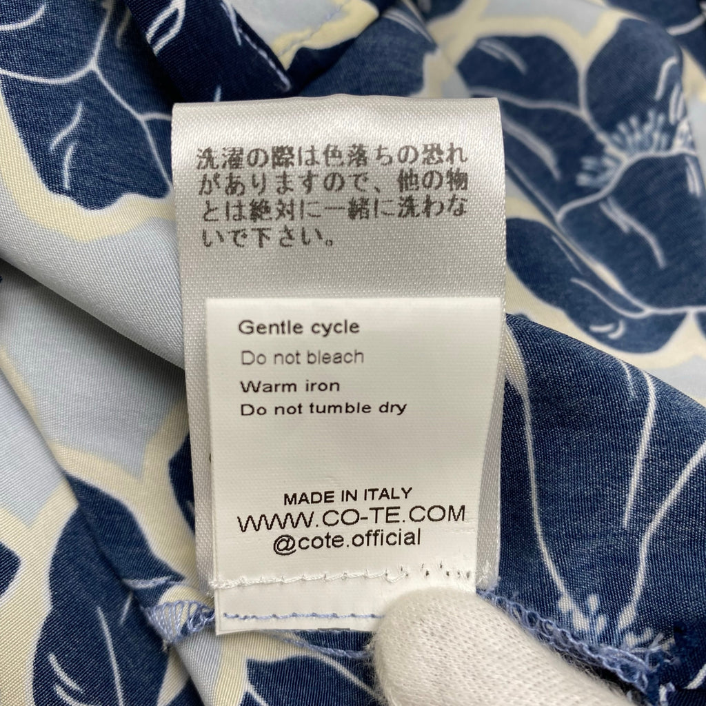 CO|TE コート / ハイビスカスフラワー セットアップ ブルー ネイビー ESTNATION取扱い 参考定価：100,000程度 SIZE:40(L程度)