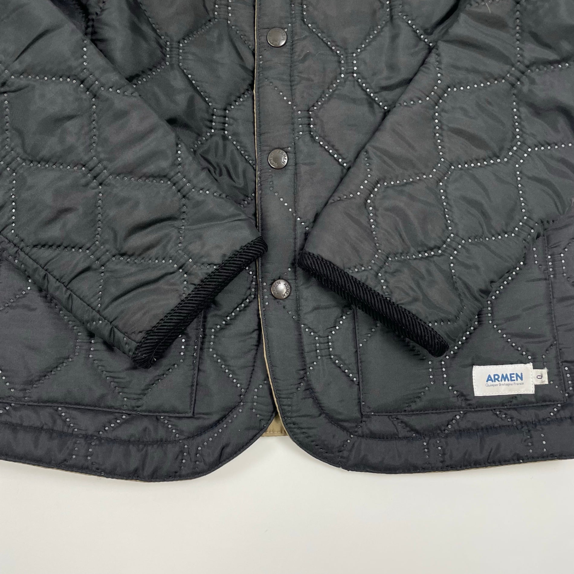 ARMEN アーメン / クルーネックキルティングジャケット 参考定価：35,000程度 SIZE:0