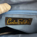 Carlos Falchi / パイソンレザーショルダーバッグ 参考定価：80,000程度