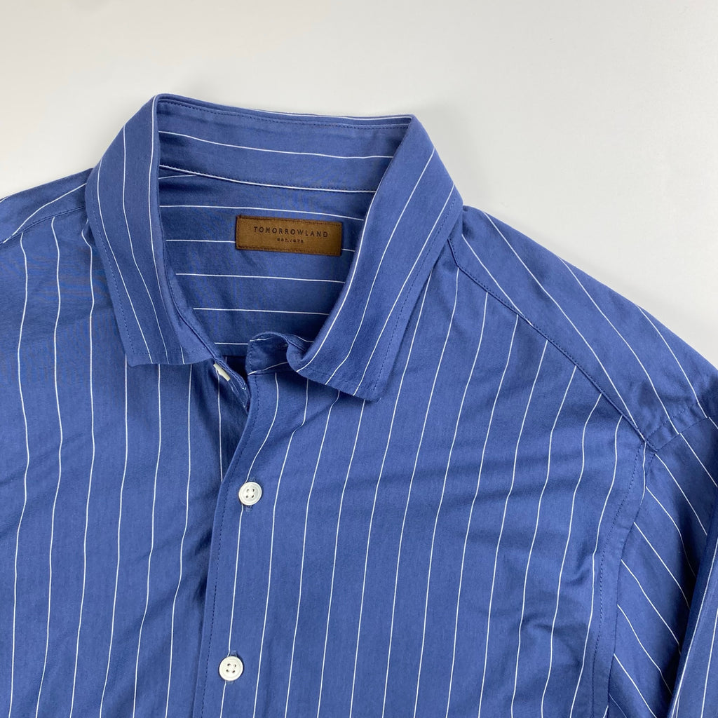 TOMORROWLAND トゥモローランド / 46ゲージコットンジャージー セミワイドカラーシャツ SIZE:M