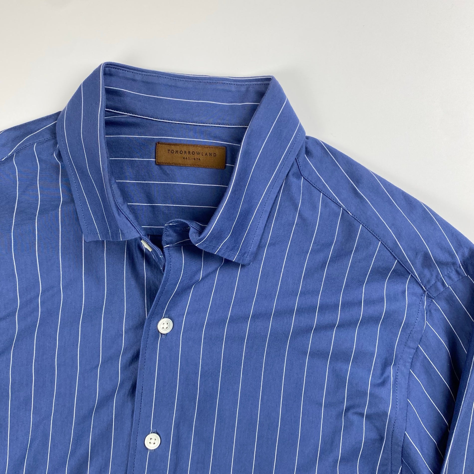TOMORROWLAND トゥモローランド / 46ゲージコットンジャージー セミワイドカラーシャツ SIZE:M