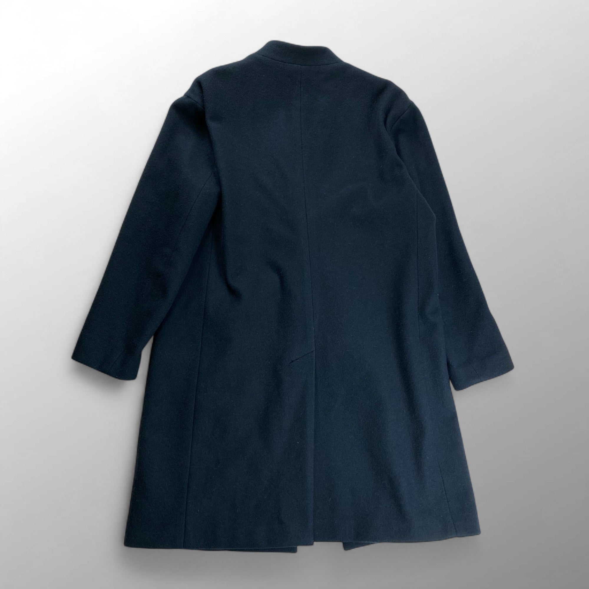 STUDIOUS ストゥディオス / スーパー110sジロンラムメルトンノーカラーコート ネイビー 109551006 SIZE:3