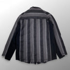 03AW Undercoverism アンダーカバイズム / アーカイブ paper doll期 再構築ブランケットシャツ グレー×ブラック SIZE：L