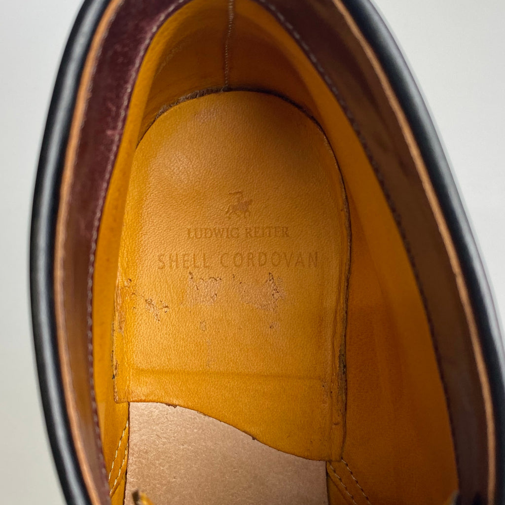 LUDWIG REITER ルーディックライター / SHELL CORDVAN コードバン チャッカブーツ バーガンディ 参考定価：150,000程度 SIZE：8(26.5-27cm)