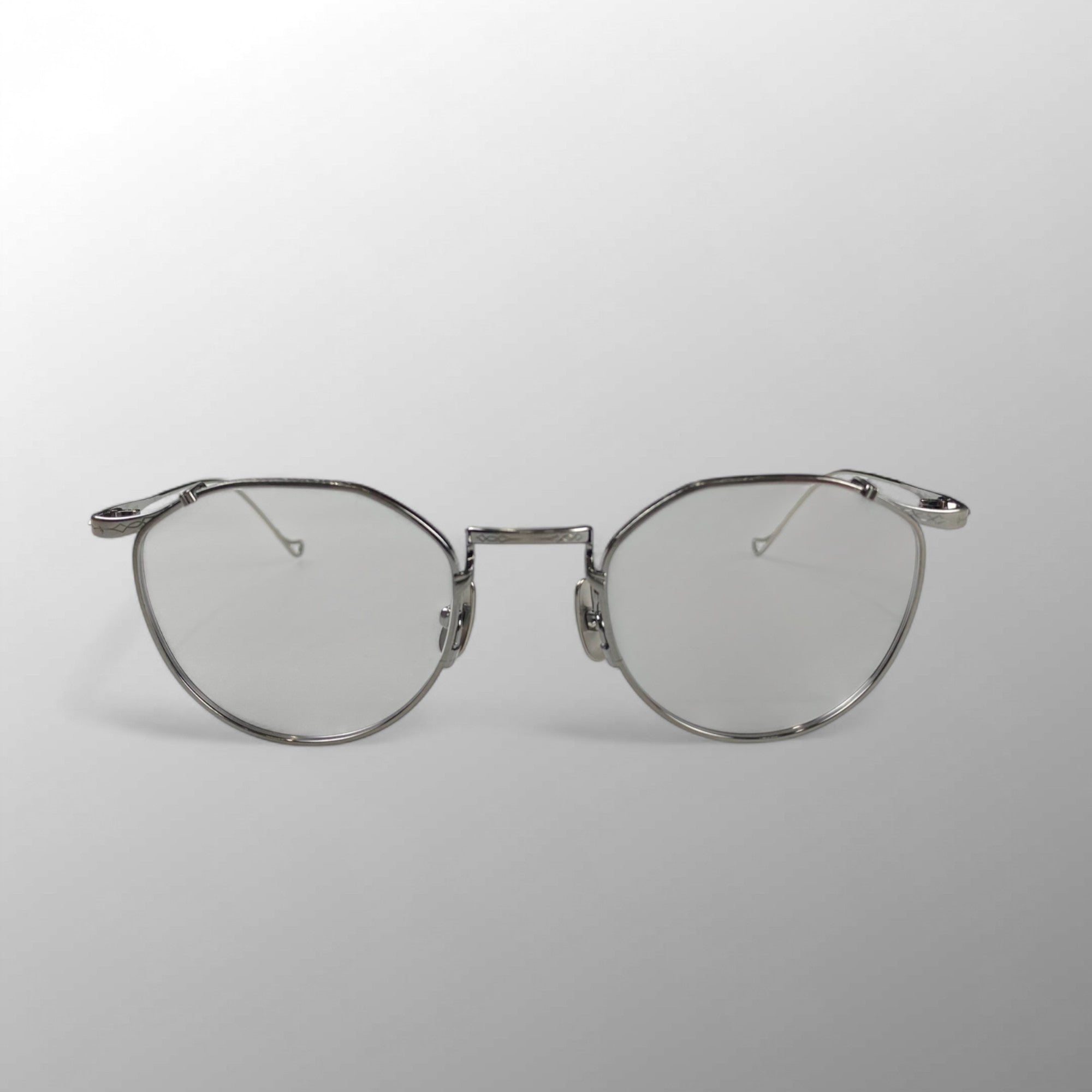 【極美品】 金子眼鏡 premium / KMP-24 ATS クラウンパント SILVER925 度なしクリアレンズ SIZE：47□21 137