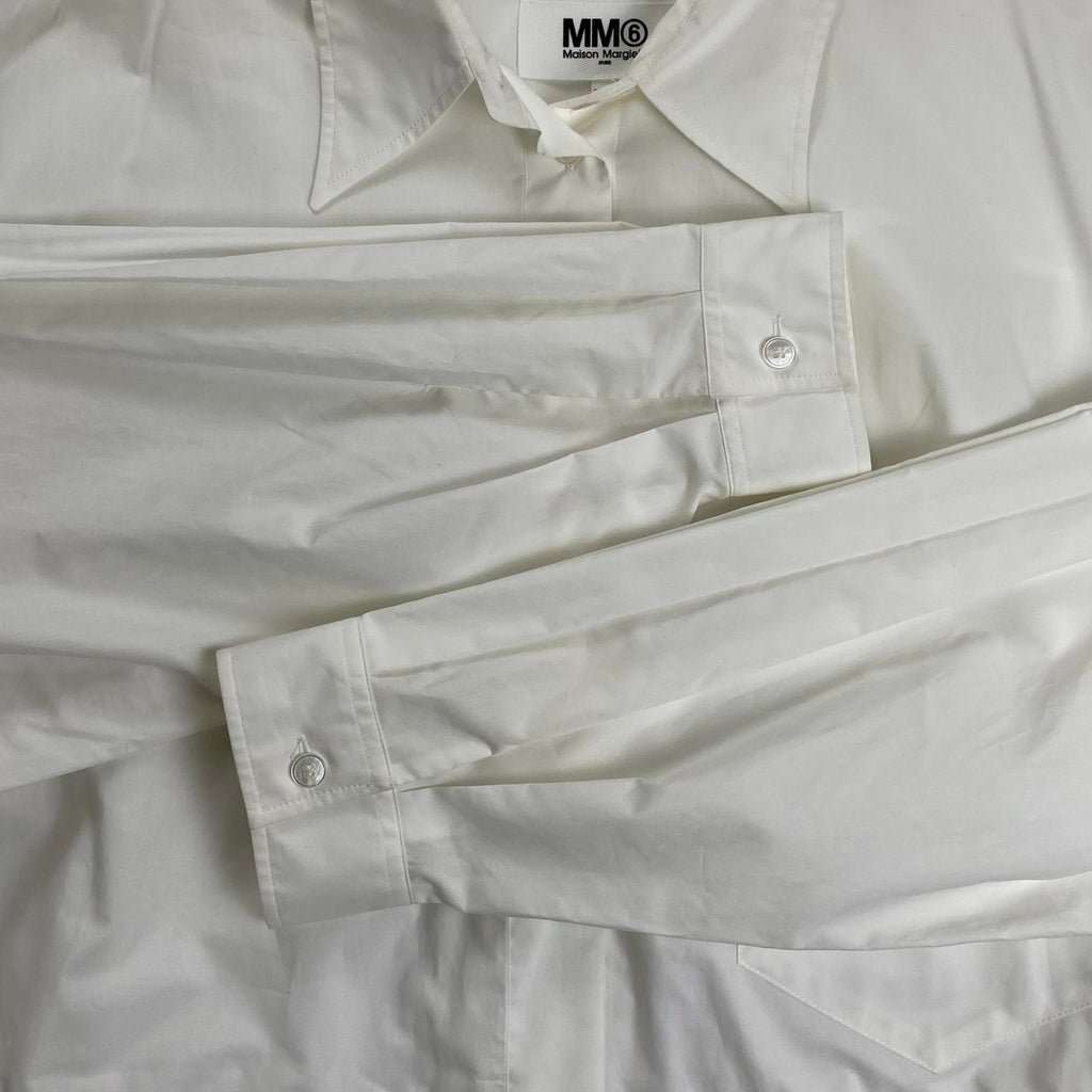 MM6 Maison Margiela エムエムシックス メゾン マルジェラ / WHITE SHIRT DRESS ホワイトシャツドレス 21AW 未使用品 参考定価：70,000程度  SIZE:S