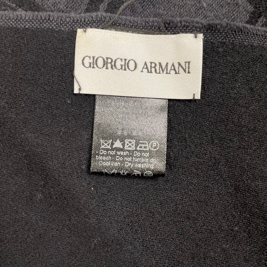GIORGIO ARMANI ジョルジオアルマーニ / チェック柄ウールストール バイカラー 参考定価：40,000程度  SIZE:165×35.5