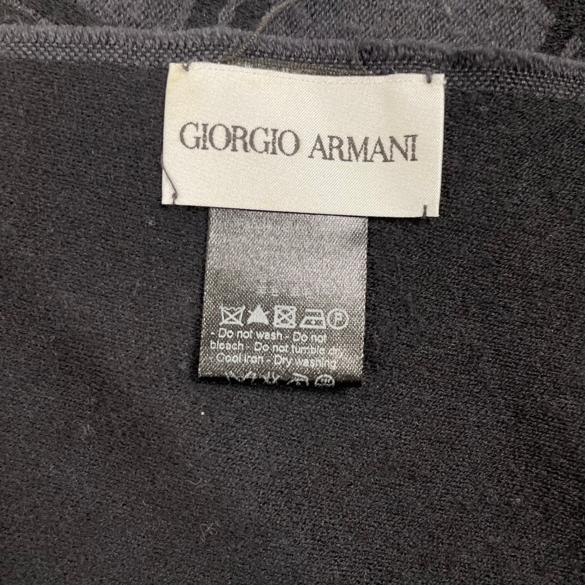 GIORGIO ARMANI ジョルジオアルマーニ / チェック柄ウールストール バイカラー 参考定価：40,000程度  SIZE:165×35.5