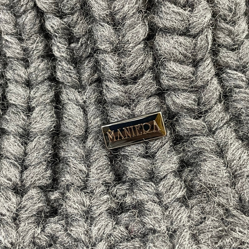 MANIERA / ニットブリムハット ポンポン付 参考定価：17,000程度 SIZE:FREE
