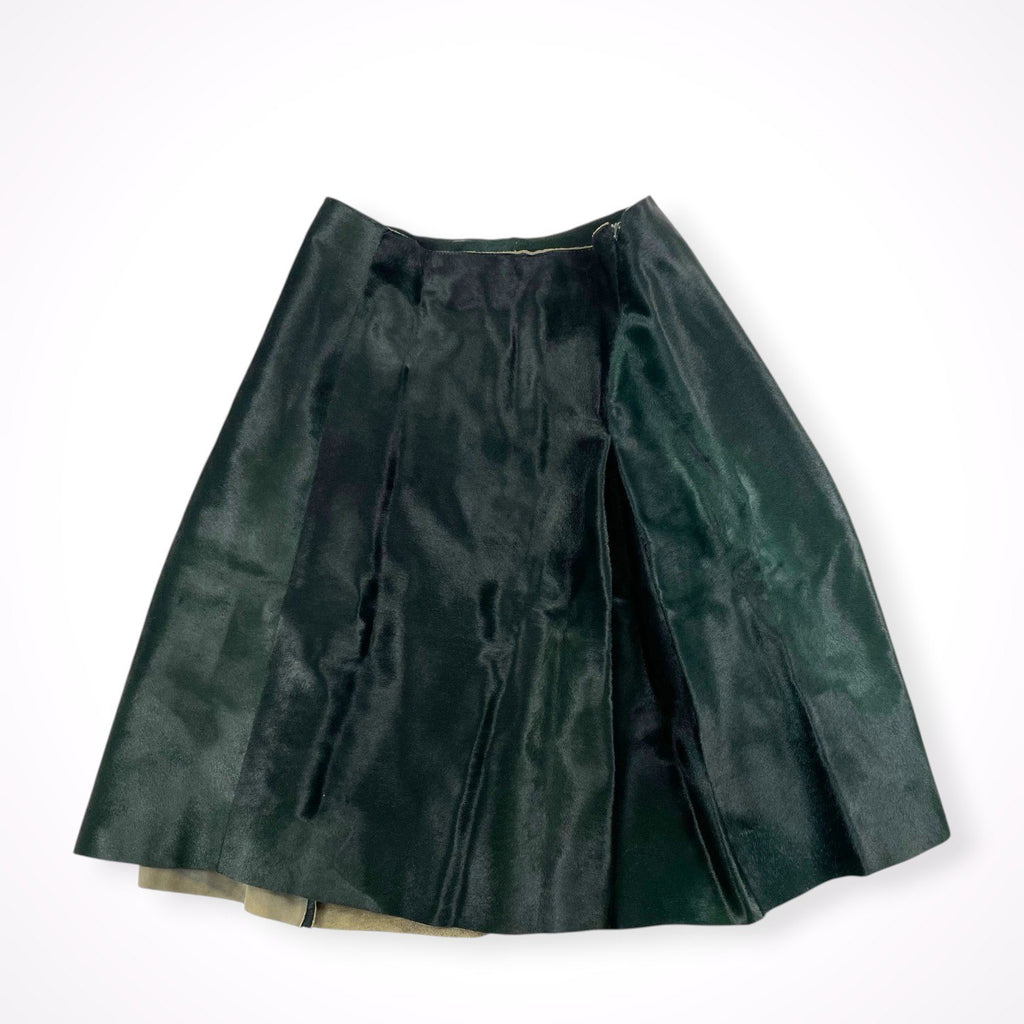 HETTABRETZ / ハラコレザースカート グリーン SIZE:42