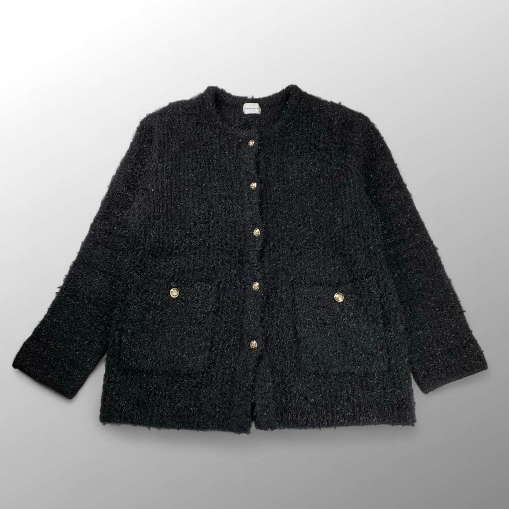 green label relaxing グリーンレーベル リラクシング / ツイード ニット カーディガン 参考定価：14,000+tax SIZE:FREE