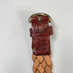 Saddler's / 編み込みレザーベルト ゴールドバックル
