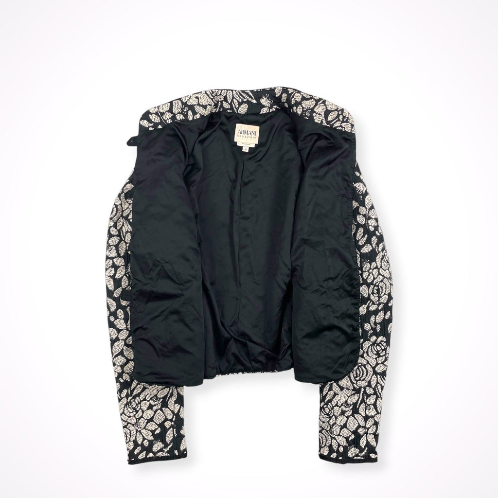 ARMANI COLLEZIONI / ローズジャガードジャケット 参考定価：160,000程度 SIZE:46