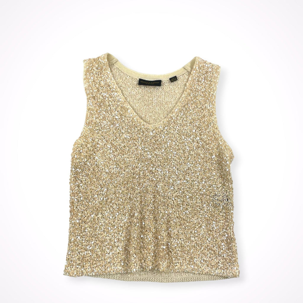 DONNA KARAN NEWYORK / ヴィンテージ スパンコールアンサンブルカーディガン SIZE:S