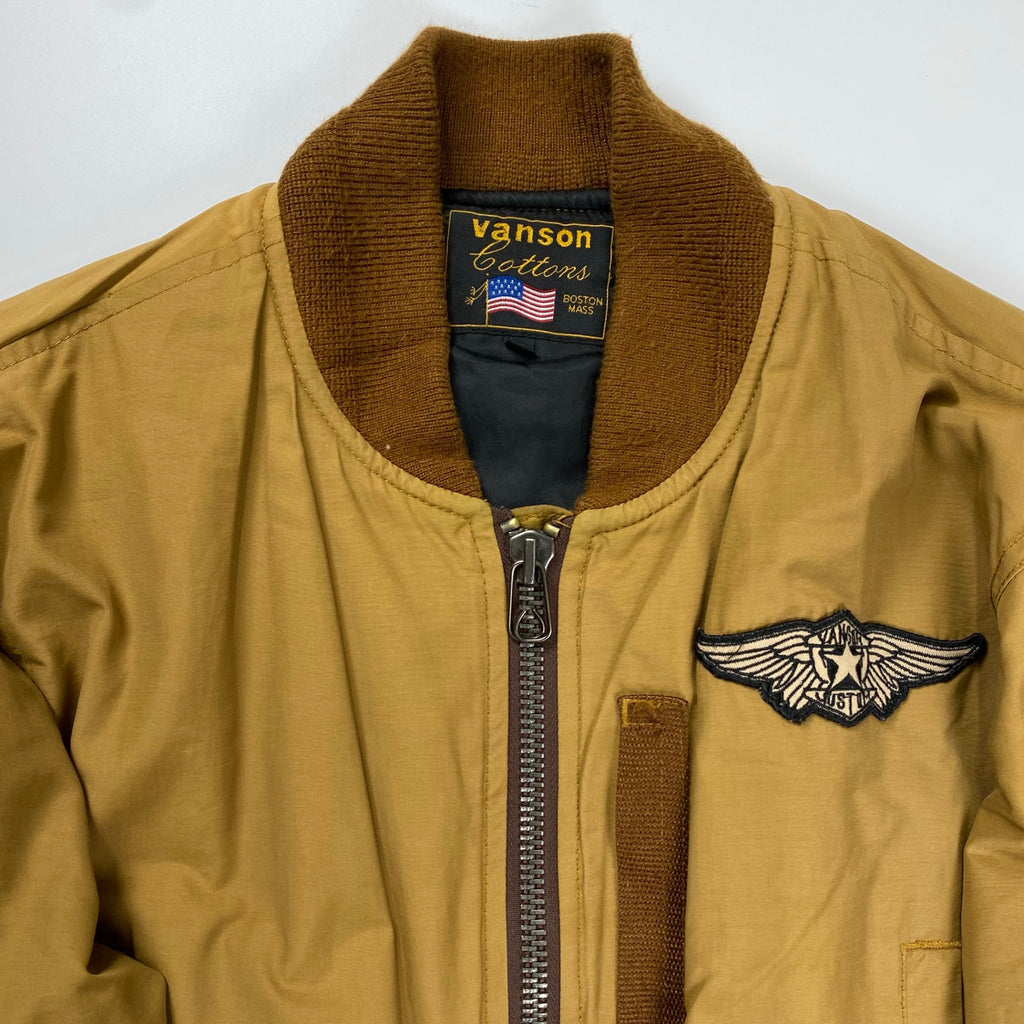 vanson バンソン / フライングスター MA-1 フライトジャケット ブラウン SIZE:L