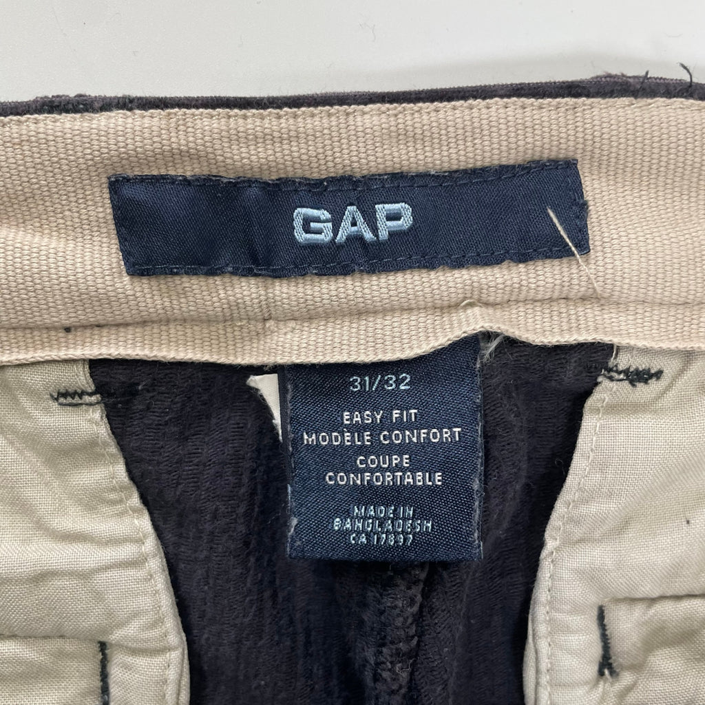 OLD GAP オールドギャップ / 00s 太畝コーデュロイ2タックワイドパンツ ブラック SIZE:31/32