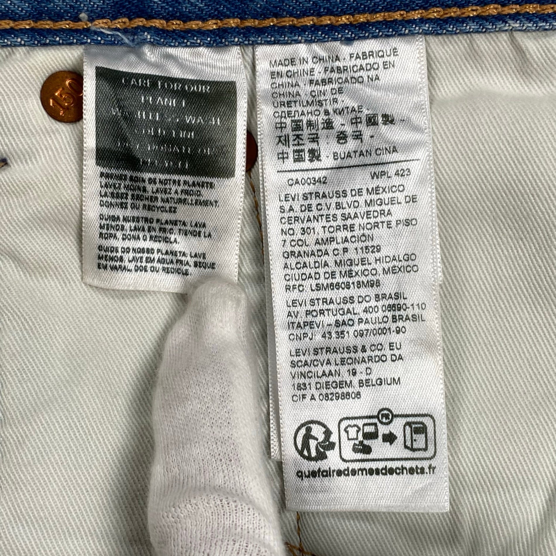 Levi's リーバイス / 150周年記念 もんぺ 刺し子 ハーフデニムパンツ パッチワーク SIZE:W36