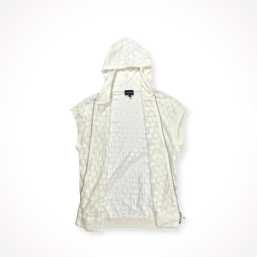 EMPORIO ARMANI エンポリオ アルマーニ / ニットフーディーベスト 参考定価：40,000程度 SIZE:L