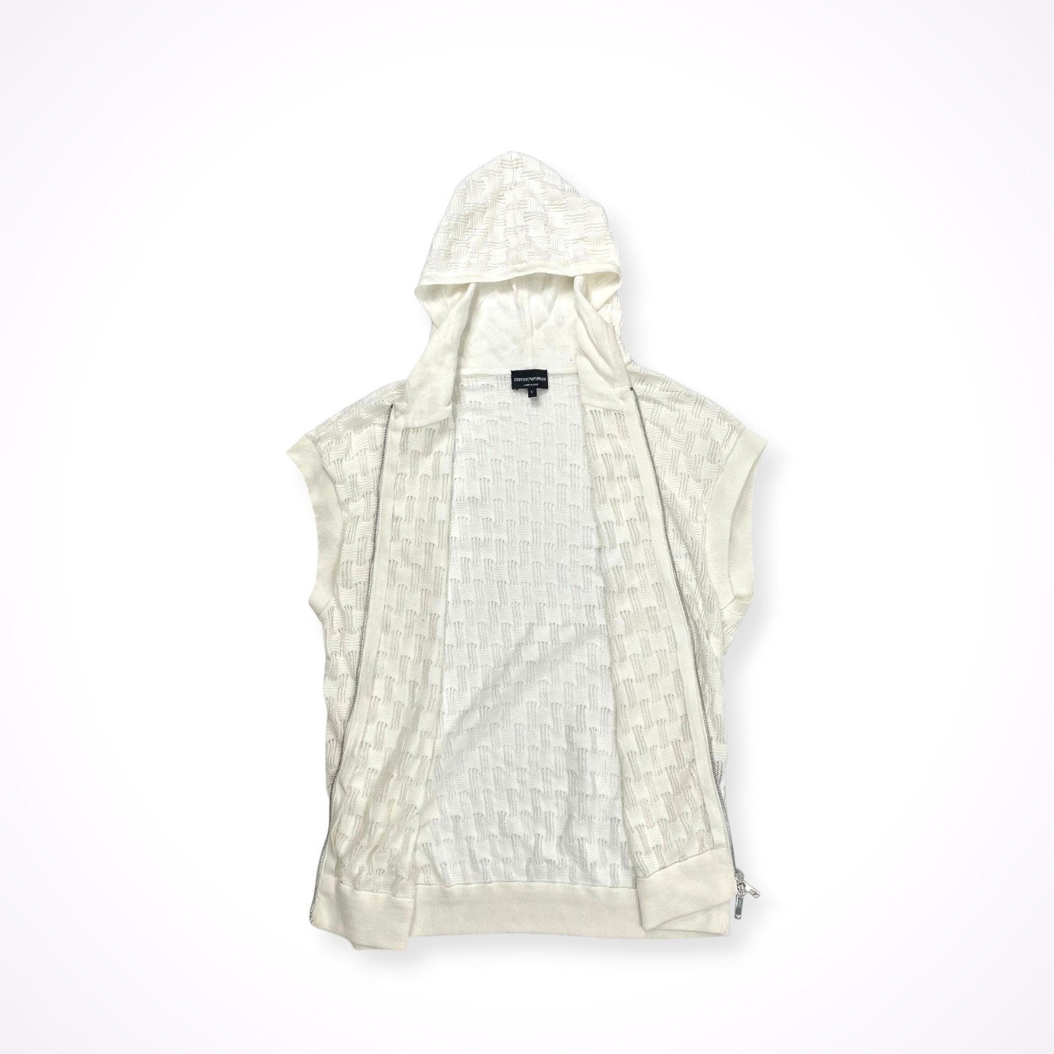 EMPORIO ARMANI エンポリオ アルマーニ / ニットフーディーベスト 参考定価：40,000程度 SIZE:L
