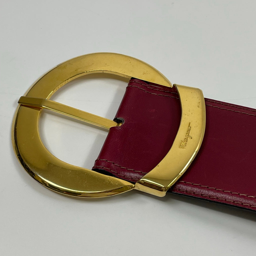 Salvatore Ferragamo / ヴィンテージワイドベルト SIZE:75.5-80.5cm