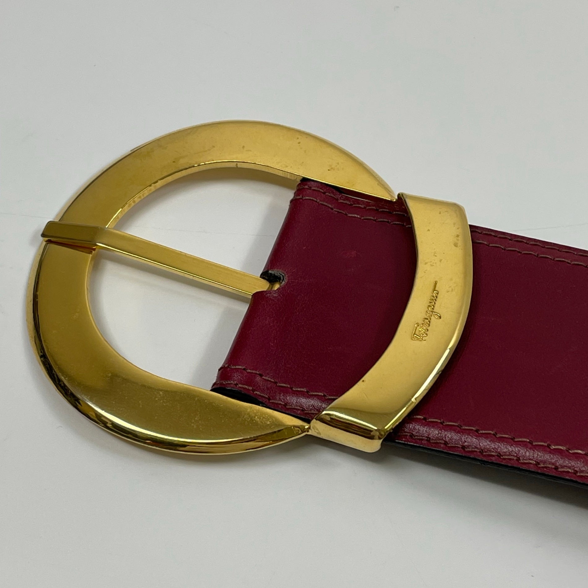 Salvatore Ferragamo / ヴィンテージワイドベルト SIZE:75.5-80.5cm