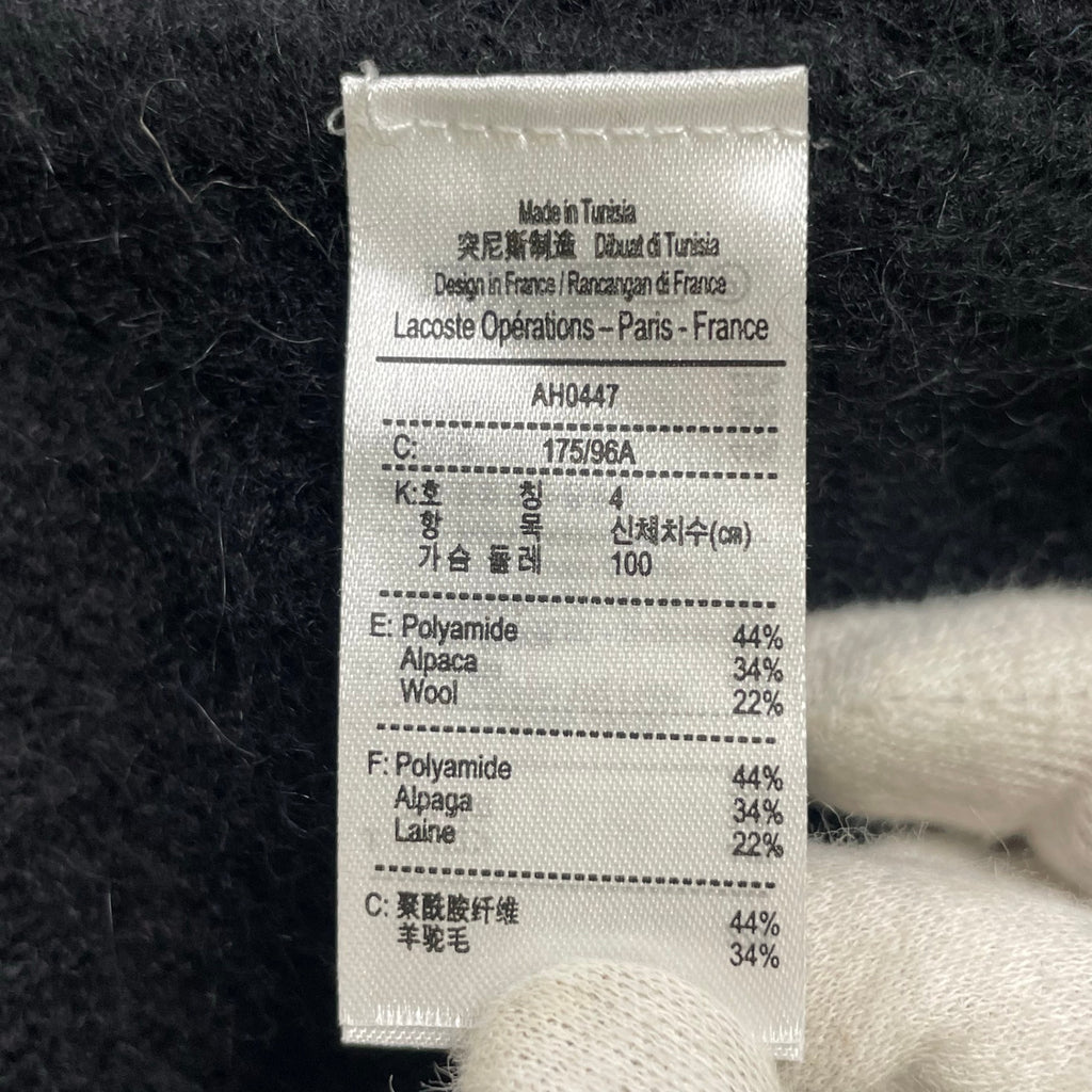 LACOSTE ラコステ / ジャガードロゴ デカワニ クルーネックニット 参考定価：31,000+tax SIZE:M