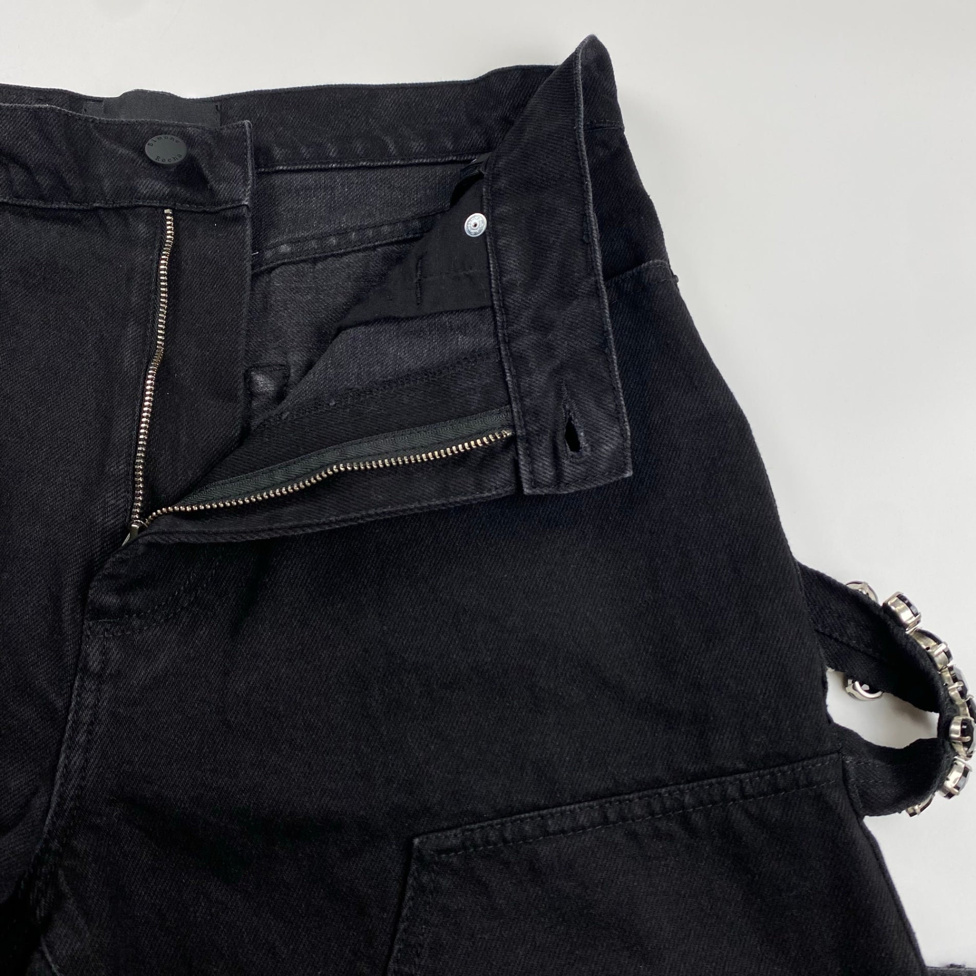 Simone Rocha シモーン ロシャ / Embellished Straight Workwear Denim ダブルニー デニム DOVER STREET取扱い 参考定価：110,000程度 SIZE：S