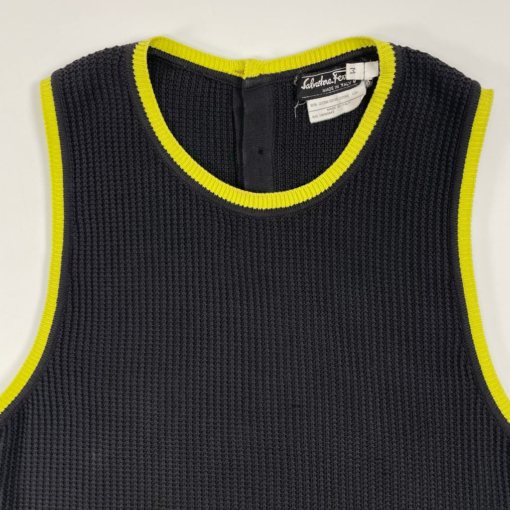 Salvatore Ferragamo / VINTAGE コットンノースリーブニット SIZE:M