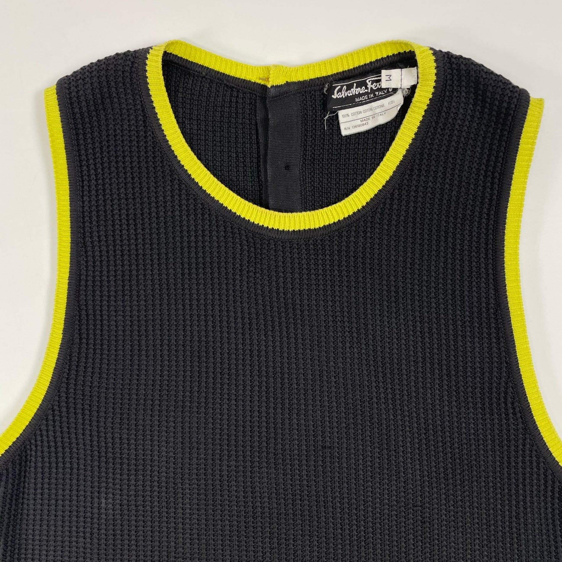 Salvatore Ferragamo / VINTAGE コットンノースリーブニット SIZE:M
