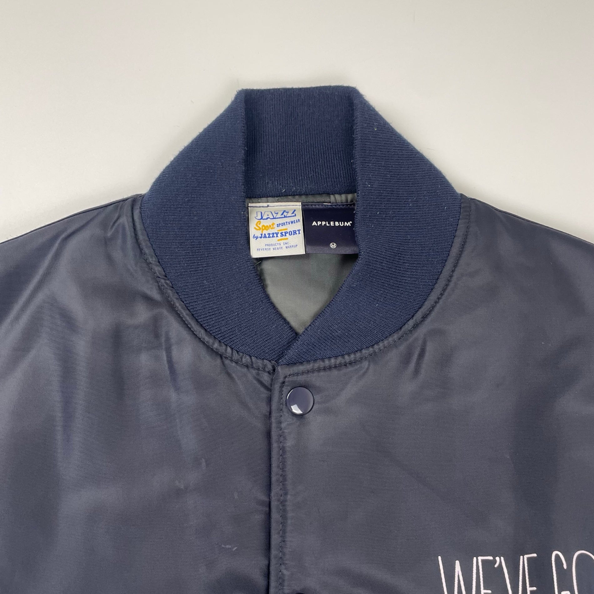 APPLEBUM × JAZZY SPORT アップルバム ジャジースポーツ / Stadium Jacket スタジアムジャケット ネイビー SIZE:M