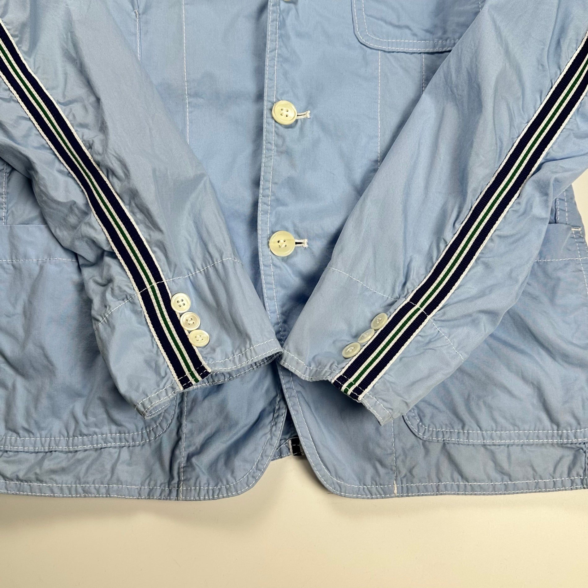 COMME des GARCONS HOMME コムデギャルソン オム / 洗い加工 ライン3Bコットンジャケット ライトブルー SIZE:SS(S程度)