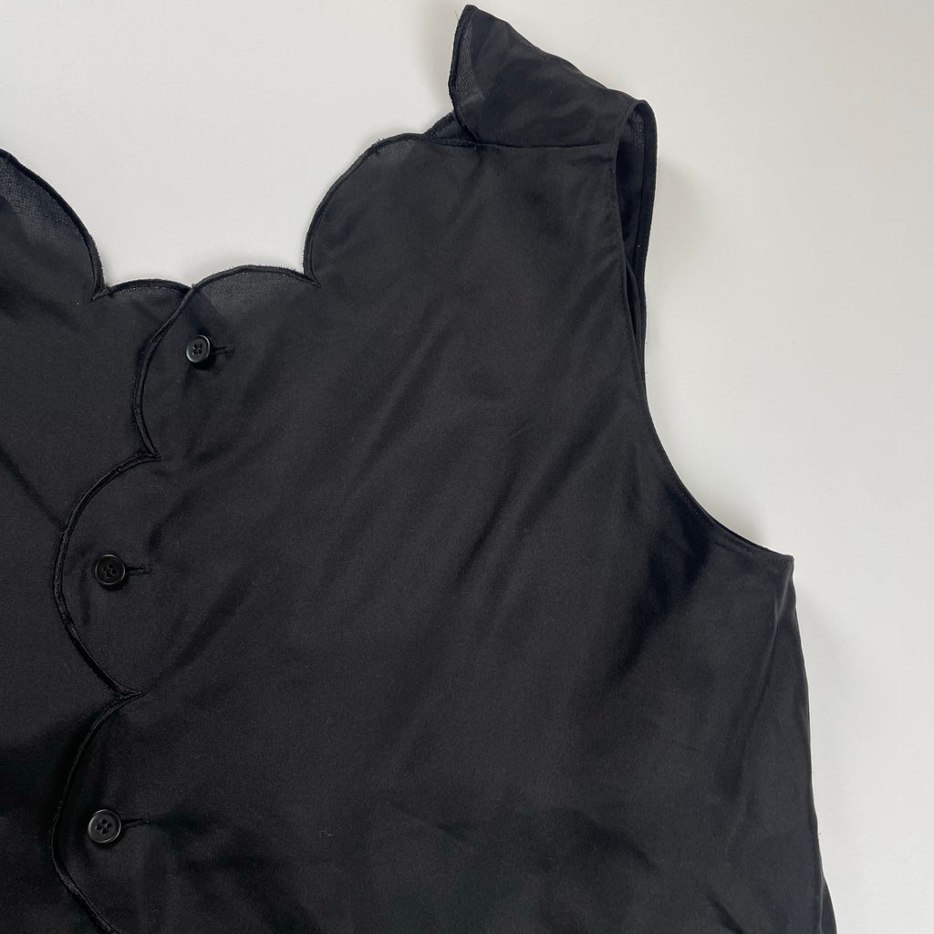 DES PRES デ プレ / シルクハブタエ スカラップブラウス 参考定価：36,000+tax SIZE：FREE