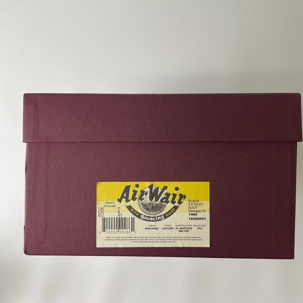 Dr. Martens / BLACK 8 EYELET BOOT heritage fit 箱付 参考定価：48,000+tax SIZE:UK7