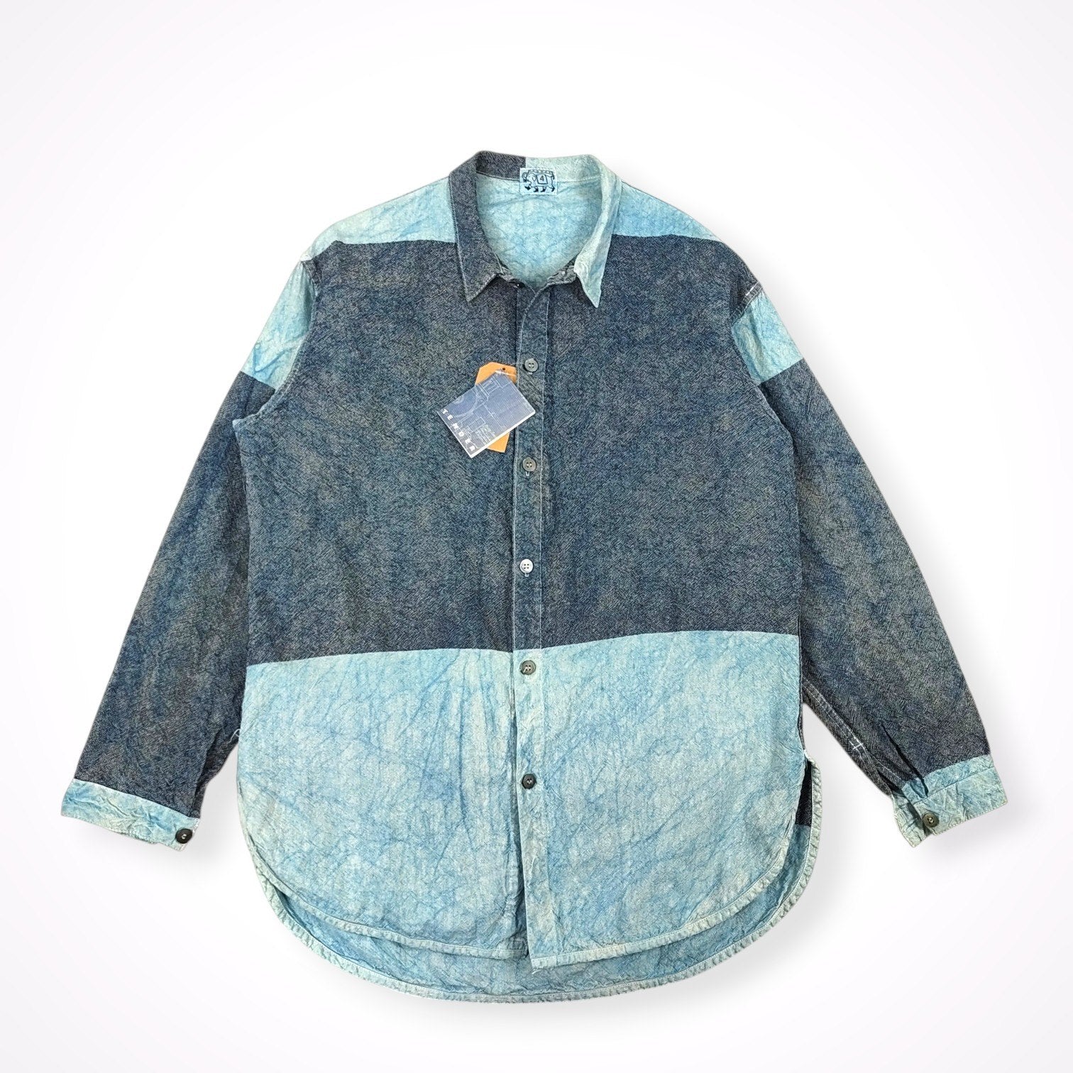 TENDER / Bound Hem Split Tail Shirt インディゴ 参考定価：42,000+tax SIZE:4