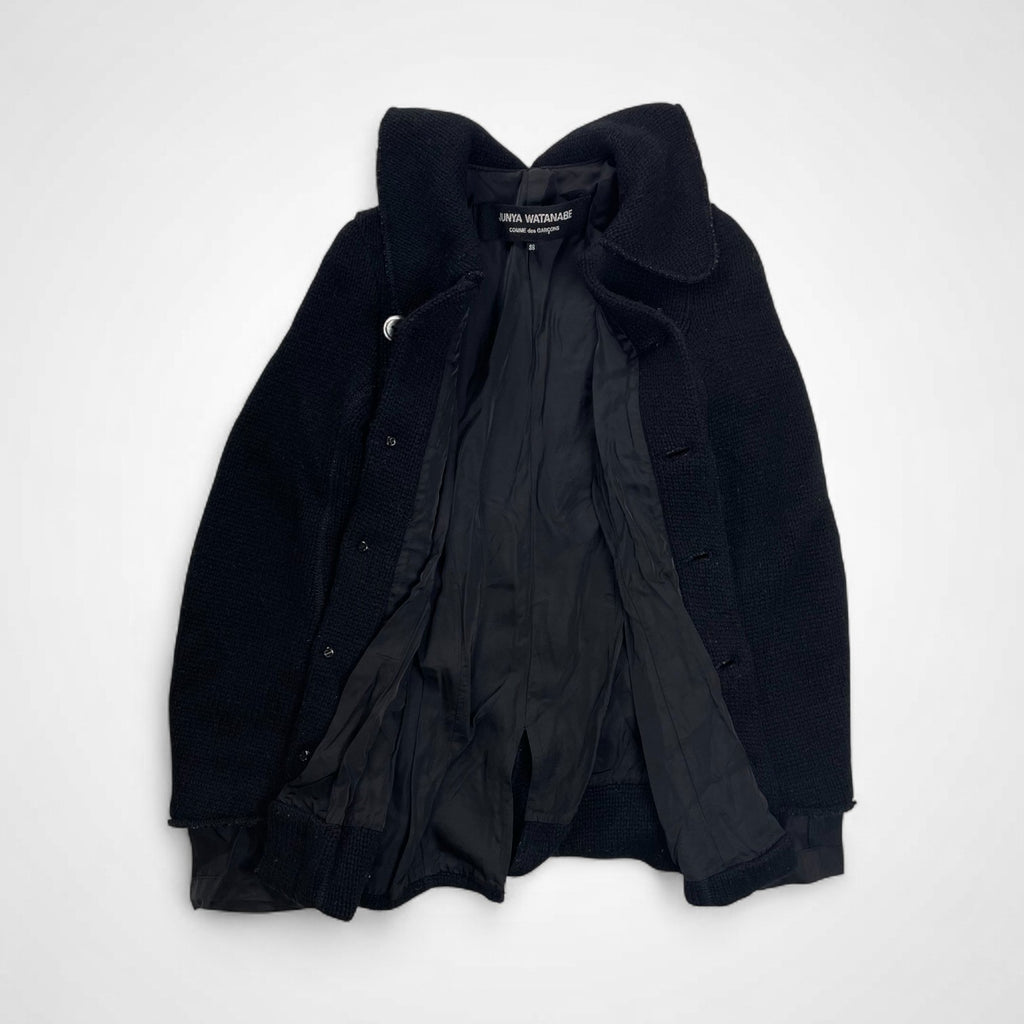JUNYA WATANABE COMME des GARCONS ジュンヤワタナベ コムデギャルソン / 07AW アシンメトリーポケット ウールニットスリムジャケット SIZE:SS