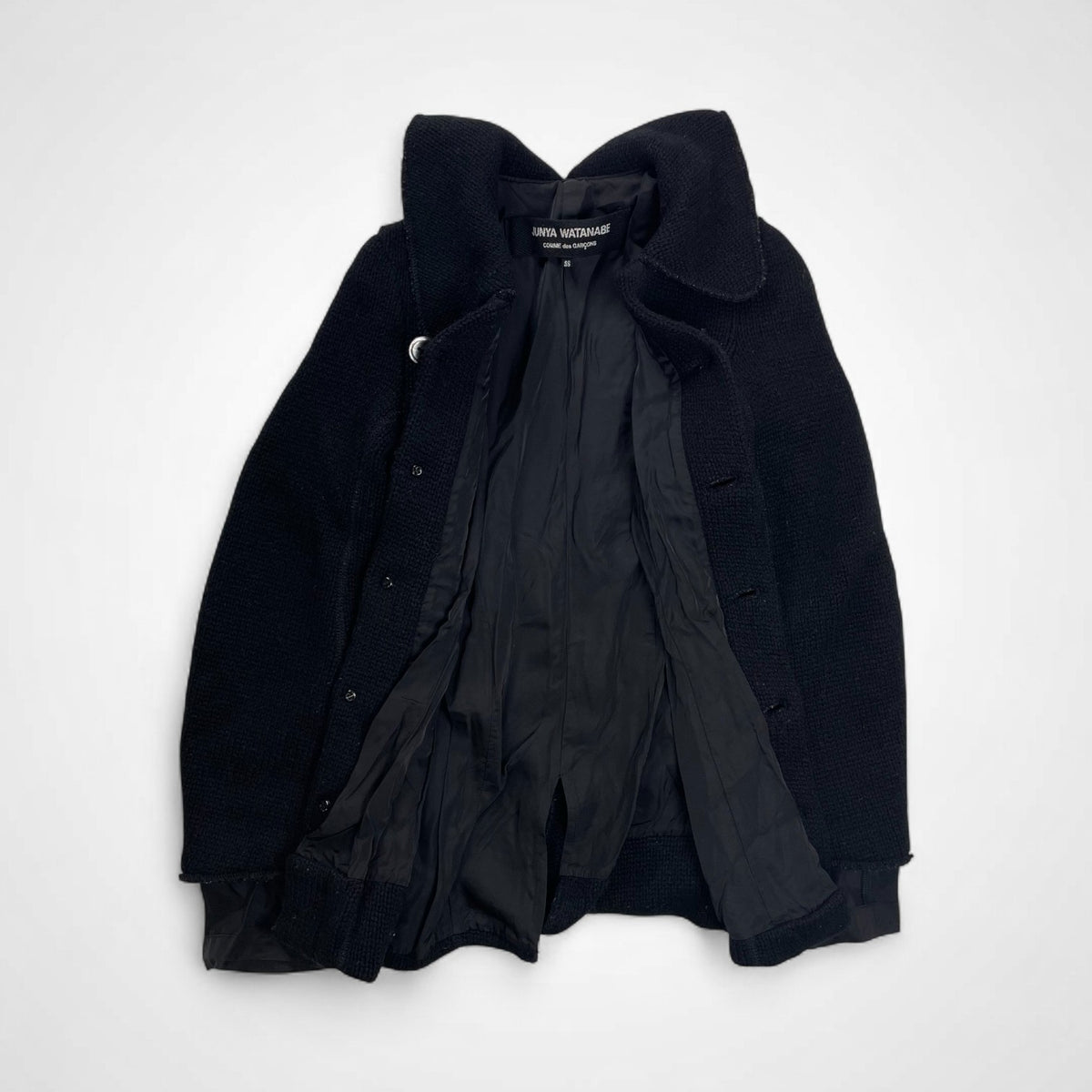 JUNYA WATANABE COMME des GARCONS ジュンヤワタナベ コムデギャルソン / 07AW アシンメトリーポケット ウールニットスリムジャケット SIZE:SS