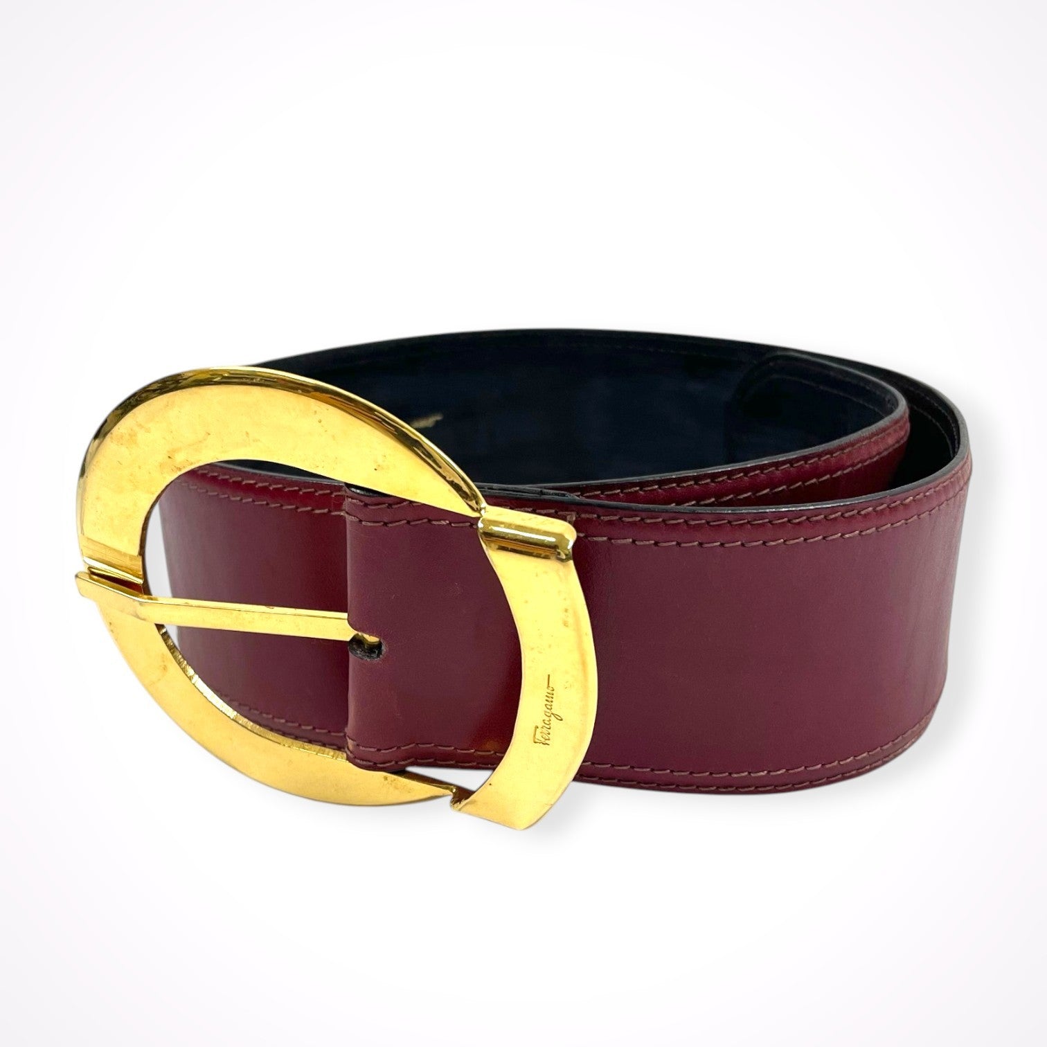 Salvatore Ferragamo / ヴィンテージワイドベルト SIZE:75.5-80.5cm