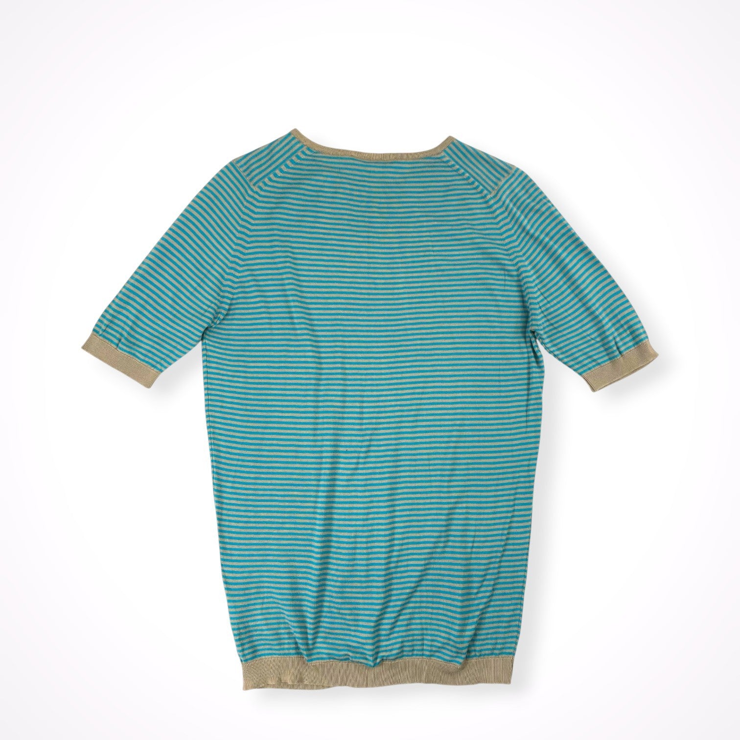 JOHN SMEDLEY / 半袖ボーダーニット 参考定価：40,000程度 SIZE:XS