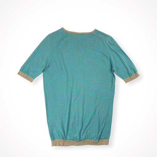 JOHN SMEDLEY / 半袖ボーダーニット 参考定価：40,000程度 SIZE:XS