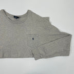 Polo by Ralph Lauren ポロバイラルフローレン / ヴィンテージ ポニー刺繍長袖Tシャツ グレー SIZE:XL