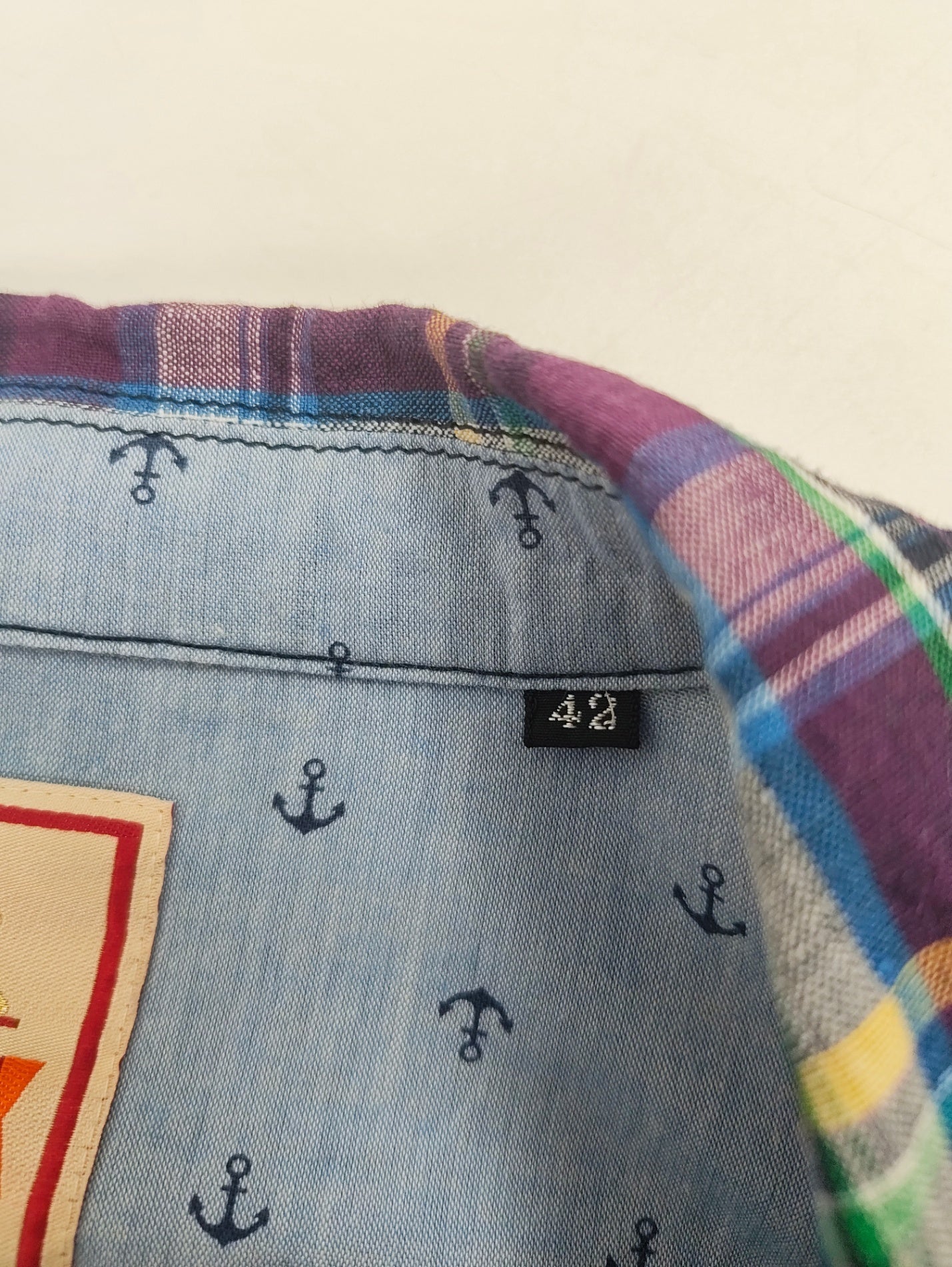BARACUTA / マドラスチェック リネンシャツジャケット 参考定価：35,000程度 SIZE:42