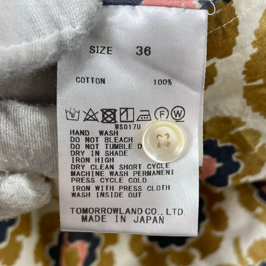 BACCA / コットンリバティプリント コクーンシャツワンピース 参考定価：26,000+tax SIZE:36